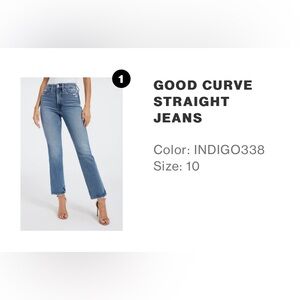 Good American Curve Straight Jeans Indigo338